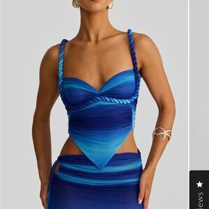 Melani blue ombré top